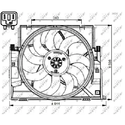 Ventilator, hlađenje motora NRF NRF 47735 IC-DF1CA3