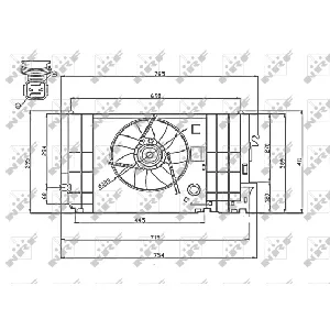 Ventilator, hlađenje motora NRF NRF 47740 IC-DF1CA7