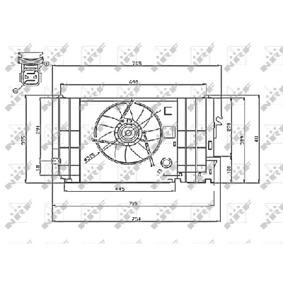 Ventilator, hlađenje motora NRF NRF 47740 IC-DF1CA7