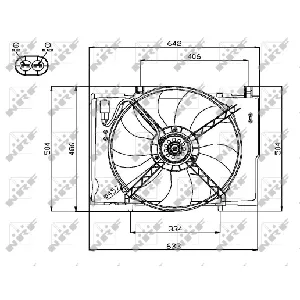 Ventilator, hlađenje motora NRF NRF 47741 IC-DF1CA8