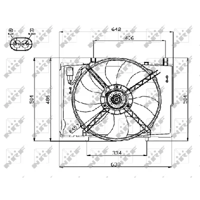 Ventilator, hlađenje motora NRF NRF 47741 IC-DF1CA8