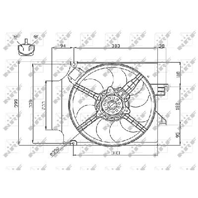 Ventilator, hlađenje motora NRF NRF 47748 IC-DF1CAF