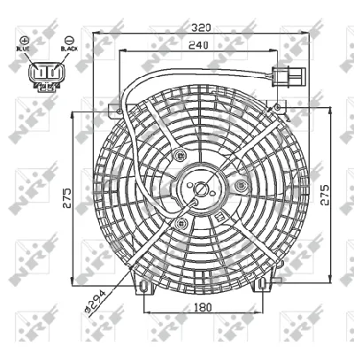 Ventilator, hlađenje motora NRF NRF 47752 IC-DF1CB3