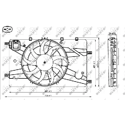 Ventilator, hlađenje motora NRF NRF 47757 IC-E10F83