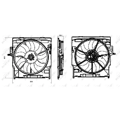 Ventilator, hlađenje motora NRF NRF 47845 IC-E60AD7