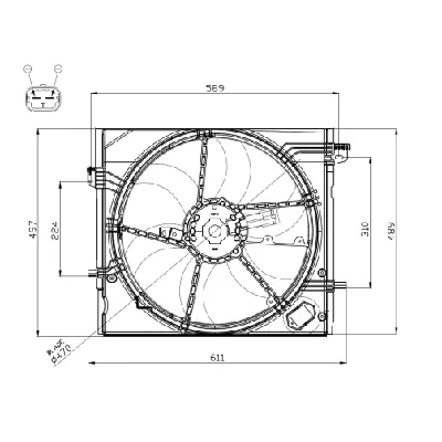 Ventilator, hlađenje motora NRF NRF 47897 IC-G0K3KH