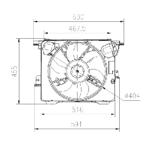 Ventilator, hlađenje motora NRF NRF 47899 IC-G0NHFK