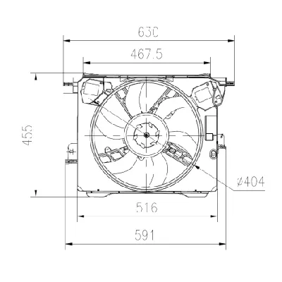 Ventilator, hlađenje motora NRF NRF 47899 IC-G0NHFK