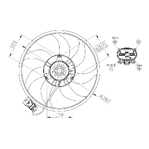 Ventilator, hlađenje motora NRF NRF 47914 IC-G0NHFU