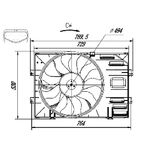 Ventilator, hlađenje motora NRF NRF 47918 IC-G0O98I