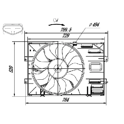 Ventilator, hlađenje motora NRF NRF 47918 IC-G0O98I