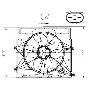 Ventilator, hlađenje motora NRF NRF 47920 IC-G0O98K