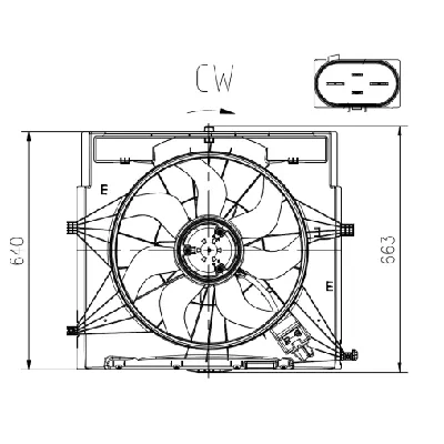 Ventilator, hlađenje motora NRF NRF 47920 IC-G0O98K