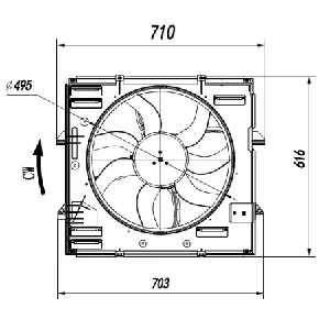 Ventilator, hlađenje motora NRF NRF 47921 IC-G0O98L