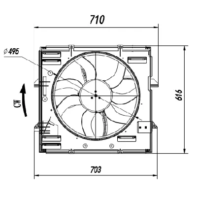 Ventilator, hlađenje motora NRF NRF 47921 IC-G0O98L
