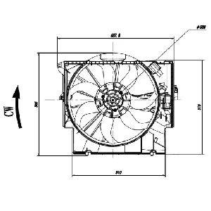 Ventilator, hlađenje motora NRF NRF 47923 IC-G0O98N