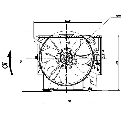 Ventilator, hlađenje motora NRF NRF 47923 IC-G0O98N