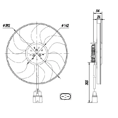 Ventilator, hlađenje motora NRF NRF 47926 IC-G0O98Q
