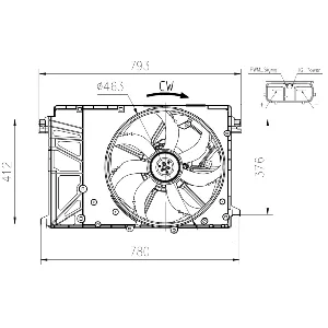 Ventilator, hlađenje motora NRF NRF 47932 IC-G0QF98