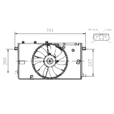 Ventilator, hlađenje motora NRF NRF 47933 IC-G0QF99