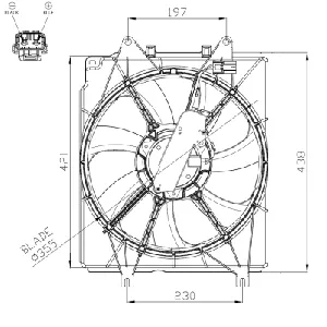 Ventilator, hlađenje motora NRF NRF 47934 IC-G0QF9A