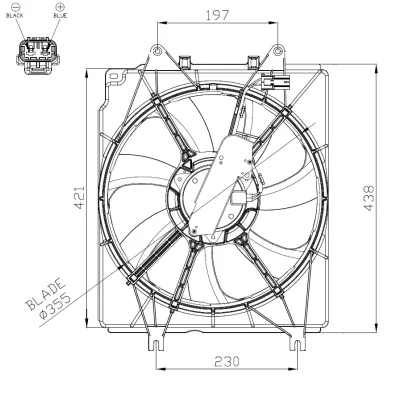Ventilator, hlađenje motora NRF NRF 47934 IC-G0QF9A