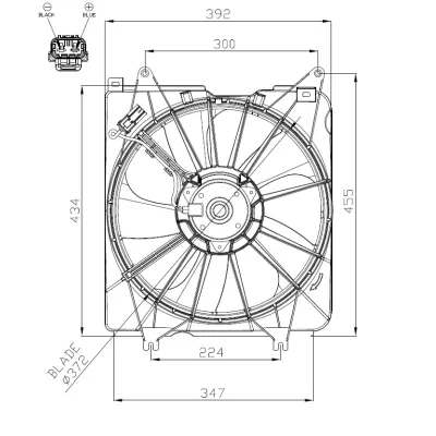 Ventilator, hlađenje motora NRF NRF 47935 IC-G0QF9B