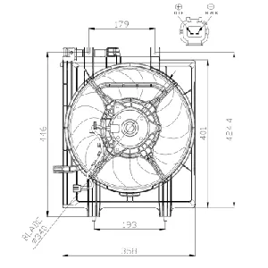 Ventilator, hlađenje motora NRF NRF 47936 IC-G0QF9C