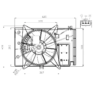 Ventilator, hlađenje motora NRF NRF 47949 IC-G0QF9P