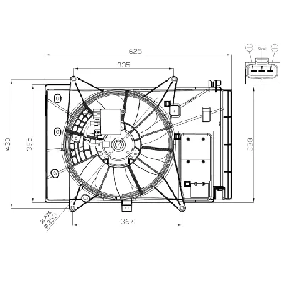 Ventilator, hlađenje motora NRF NRF 47949 IC-G0QF9P