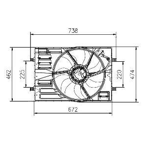 Ventilator, hlađenje motora NRF NRF 47950 IC-G0QF9Q