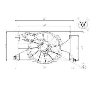 Ventilator, hlađenje motora NRF NRF 47959 IC-G0QF9Z