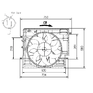 Ventilator, hlađenje motora NRF NRF 47967 IC-G0R2DZ