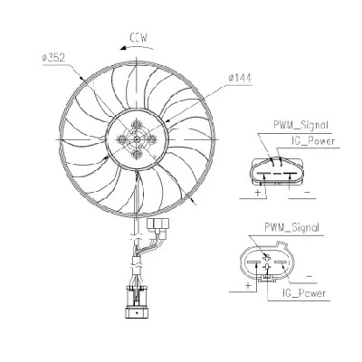 Ventilator, hlađenje motora NRF NRF 47969 IC-G0R2E1