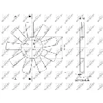 Ventilator, hlađenje motora NRF NRF 49812 IC-E2719E