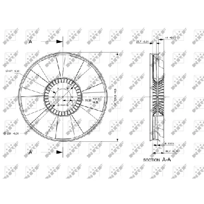 Ventilator, hlađenje motora NRF NRF 49826 IC-E271AC
