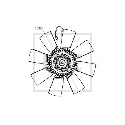 Ventilator, hlađenje motora PETERS 120.550-00 IC-F571DC