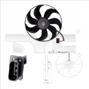 Ventilator, hlađenje motora TYC TYC 802-0009 IC-B44F53
