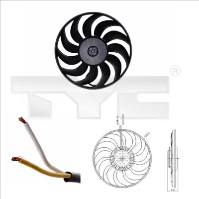 Ventilator, hlađenje motora TYC TYC 802-0051 IC-B44F68
