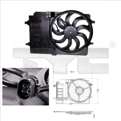 Ventilator, hlađenje motora TYC TYC 803-0001 IC-B44FA3