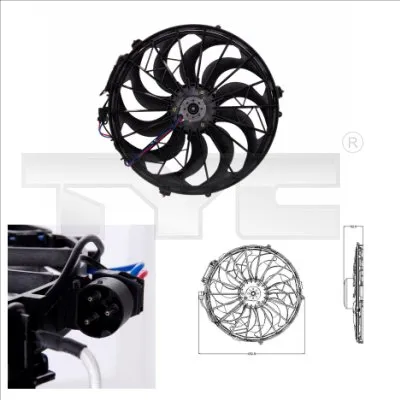 Ventilator, hlađenje motora TYC TYC 803-0003 IC-B44F87