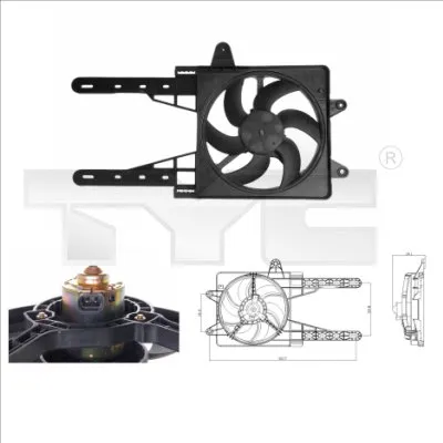 Ventilator, hlađenje motora TYC TYC 809-0007 IC-B44FBA