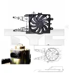 Ventilator, hlađenje motora TYC TYC 809-0008 IC-B44F57