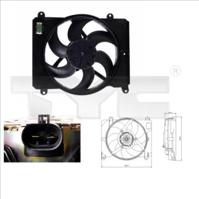 Ventilator, hlađenje motora TYC TYC 809-0014 IC-B44FA5