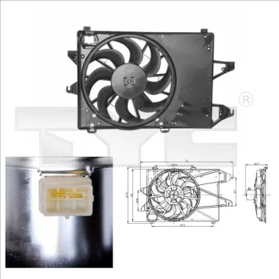 Ventilator, hlađenje motora TYC TYC 810-0001 IC-B44F75
