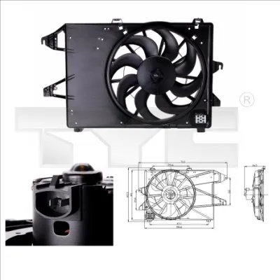 Ventilator, hlađenje motora TYC TYC 810-0006 IC-B44F63