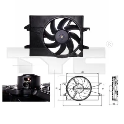 Ventilator, hlađenje motora TYC TYC 810-0026 IC-B44F5B