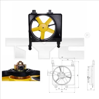 Ventilator, hlađenje motora TYC TYC 810-0030 IC-B44F74
