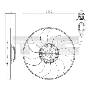 Ventilator, hlađenje motora TYC TYC 825-0020 IC-D48973
