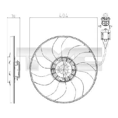 Ventilator, hlađenje motora TYC TYC 825-0020 IC-D48973